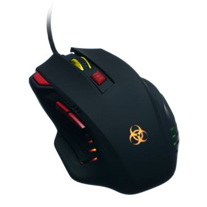 CONNECT IT CI-191 - LED Gaming-mus m. ledning 800/1600/2400/3200 DPI sort
