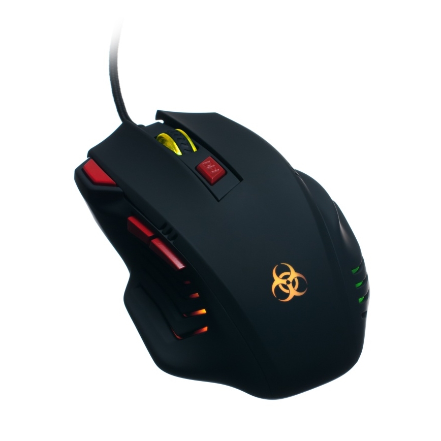 CONNECT IT CI-191 - LED Gaming-mus m. ledning 800/1600/2400/3200 DPI sort