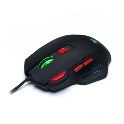 CONNECT IT CI-191 - LED Gaming-mus m. ledning 800/1600/2400/3200 DPI sort