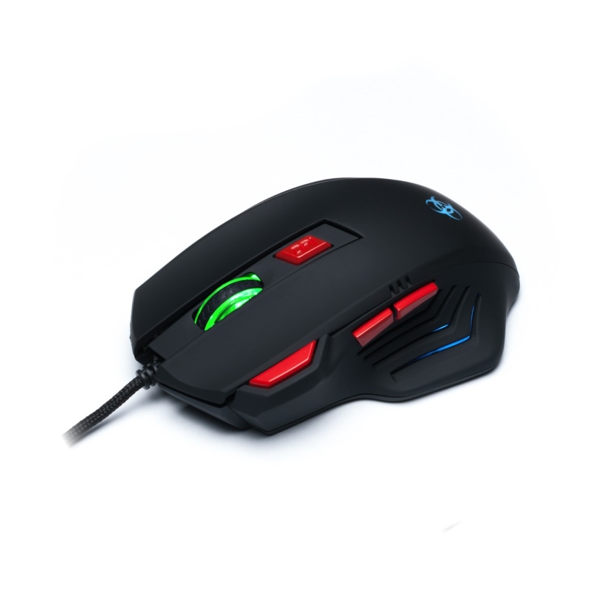 CONNECT IT CI-191 - LED Gaming-mus m. ledning 800/1600/2400/3200 DPI sort
