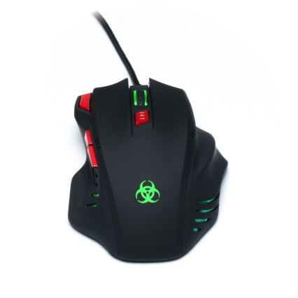 CONNECT IT CI-191 - LED Gaming-mus m. ledning 800/1600/2400/3200 DPI sort