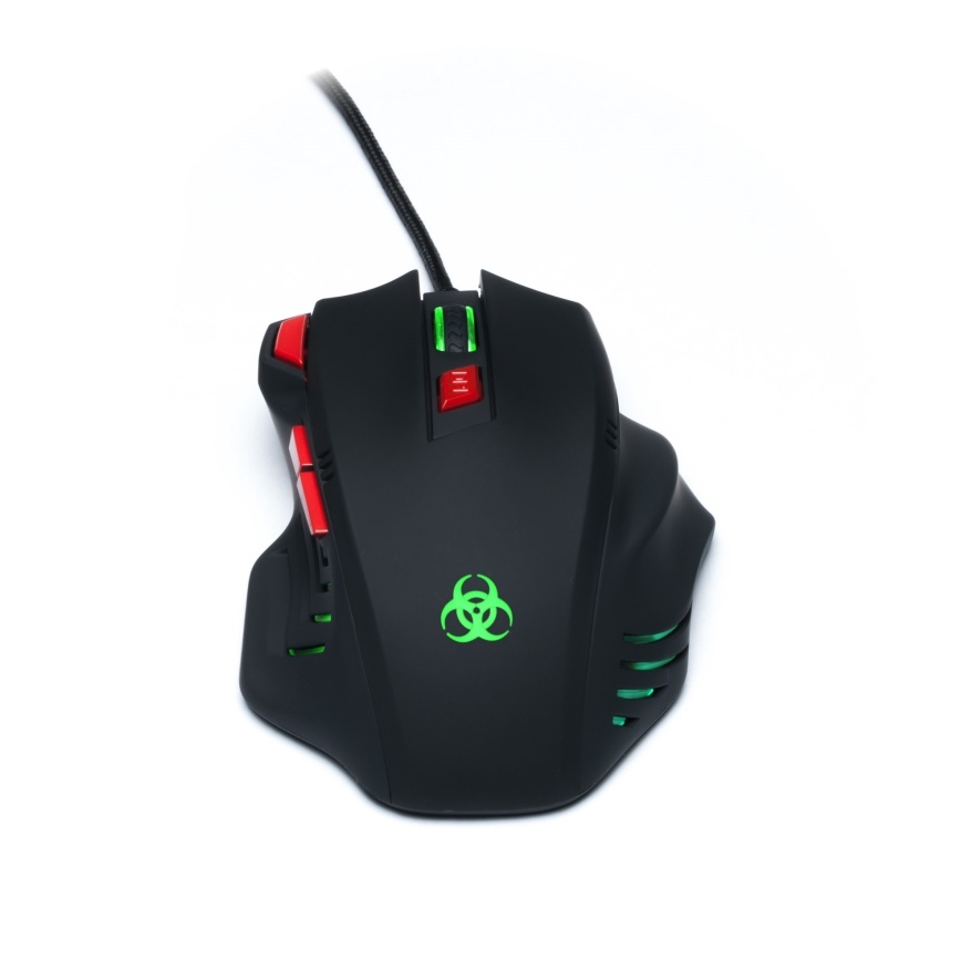 CONNECT IT CI-191 - LED Gaming-mus m. ledning 800/1600/2400/3200 DPI sort