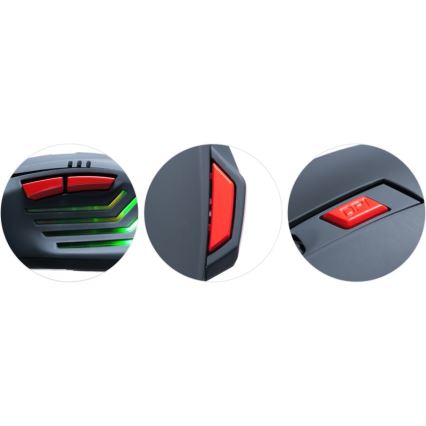 CONNECT IT CI-191 - LED Gaming-mus m. ledning 800/1600/2400/3200 DPI sort