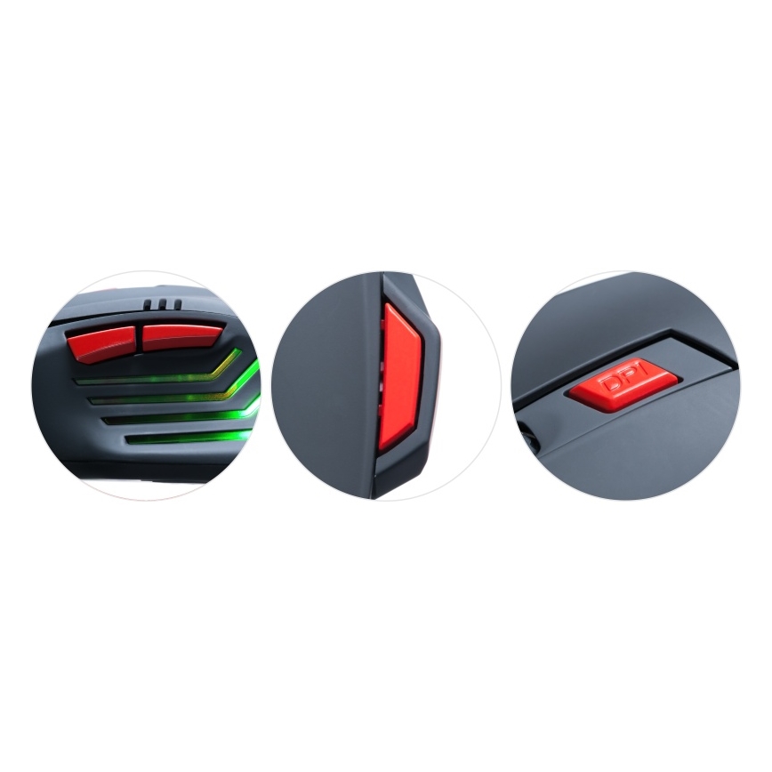 CONNECT IT CI-191 - LED Gaming-mus m. ledning 800/1600/2400/3200 DPI sort