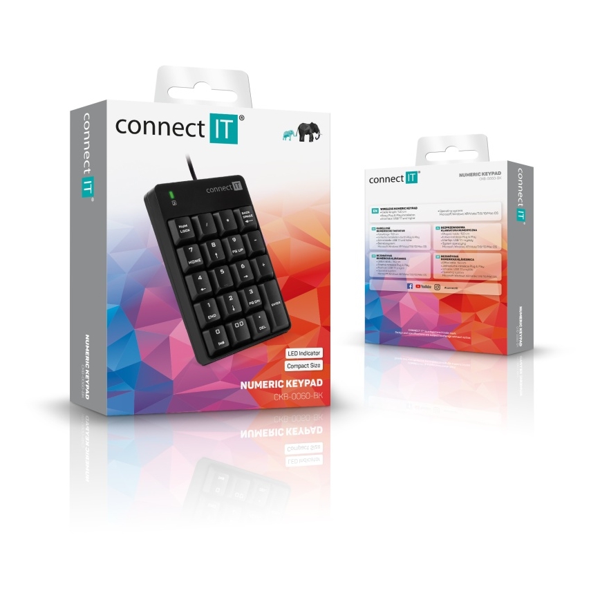 CONNECT IT CKB-0060-BK - Wired numeric keypad sort