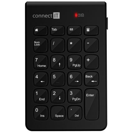 CONNECT IT CKB-0062-BK - Trådløs numeric keypad 1xAAA sort