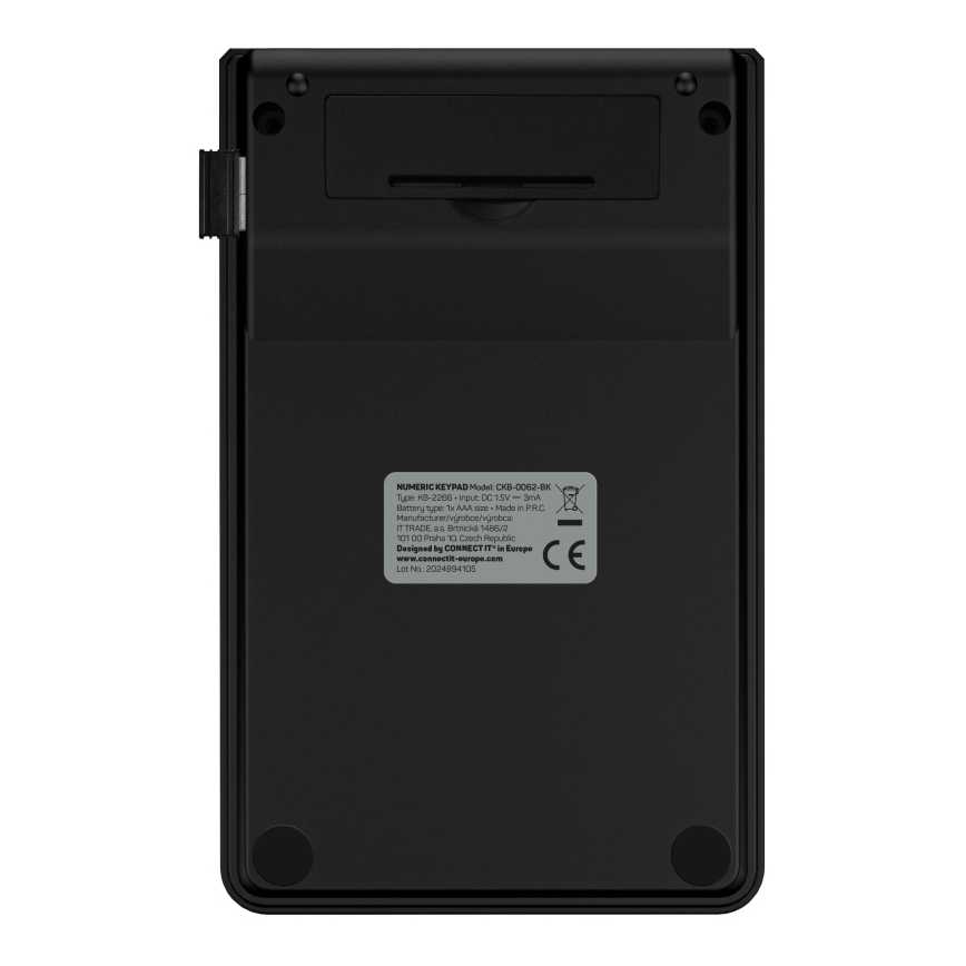 CONNECT IT CKB-0062-BK - Trådløs numeric keypad 1xAAA sort