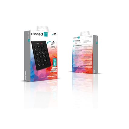 CONNECT IT CKB-0062-BK - Trådløs numeric keypad 1xAAA sort