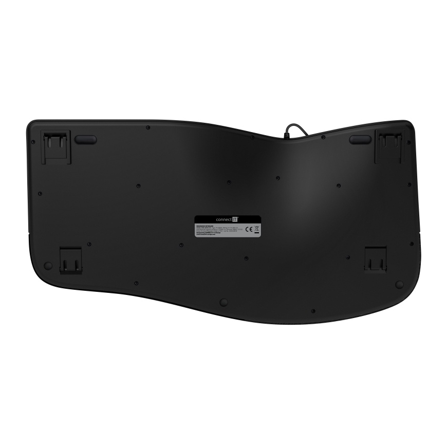 CONNECT IT CKB-2800-CS - Ergonomisk keyboard trådløs med CZ/SK localization sort