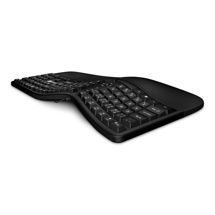 CONNECT IT CKB-2800-CS - Ergonomisk keyboard trådløs med CZ/SK localization sort