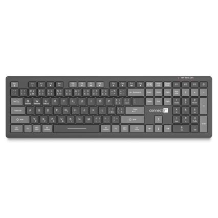 CONNECT IT CKB-5060-CS - Tastatur m. lav profil lydløst med CZ/SK localization 350 mAh
