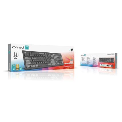 CONNECT IT CKB-5060-CS - Tastatur m. lav profil lydløst med CZ/SK localization 350 mAh