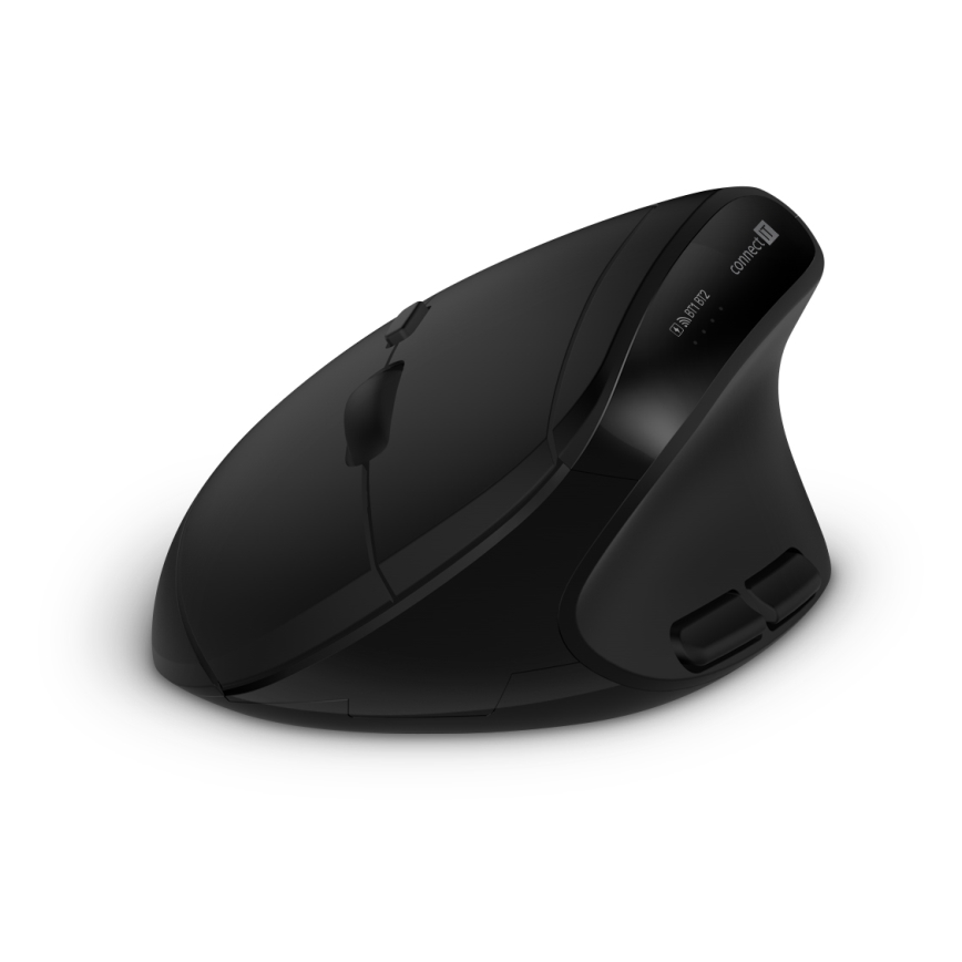 CONNECT IT CKM-6010-CS - Ergonomisk keyboard trådløs og mus 800/1200/1600/2400 DPI tjekkisk/slovakisk lokalisering 1xAA + 2xAAA sort