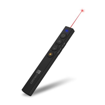 CONNECT IT CLP-2050-BK - Trådløs præsentationsenhed med laserpointer 1xAAA