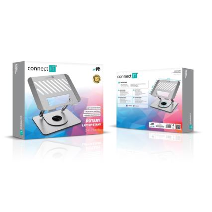 CONNECT IT CMF-2100-SL - Drejeligt laptop-stativ sølvfarvet