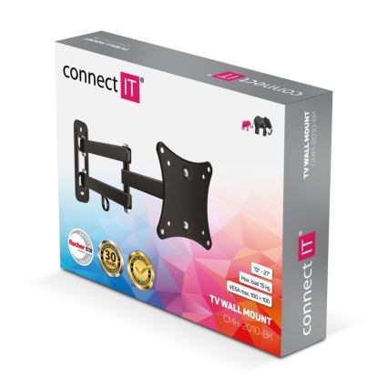 CONNECT IT CMH-2010-BK - Tv-vægbeslag 13-27” sort