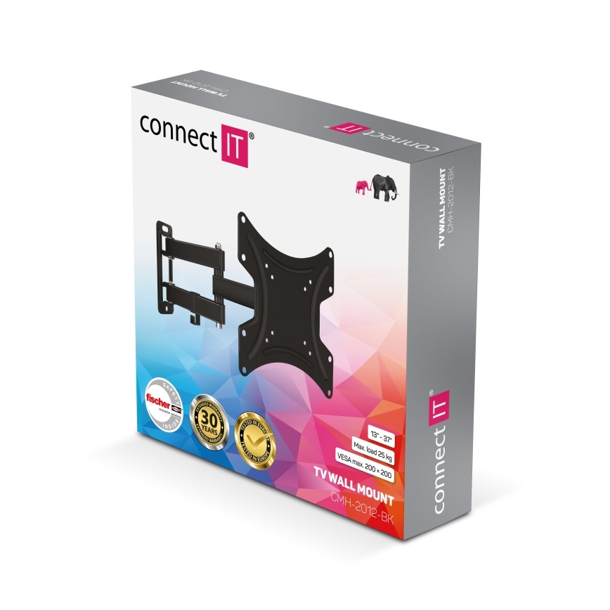 CONNECT IT CMH-2012-BK - Tv-vægbeslag 13-37” sort