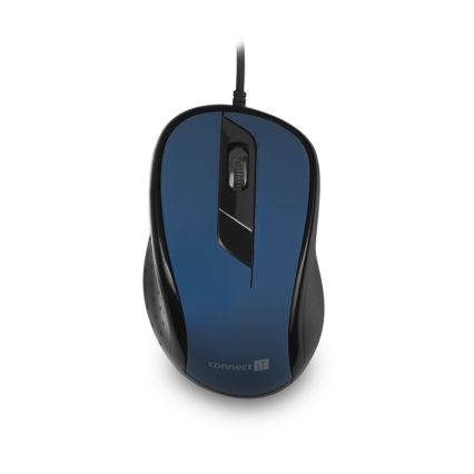 CONNECT IT CMO-1200-BL - Kablet mus 1000 DPI sort/blå
