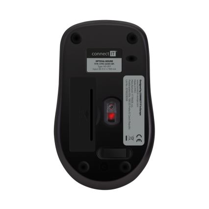 CONNECT IT CMO-2230-BK - Trådløs mus MUTE 1200 DPI 1xAA sort