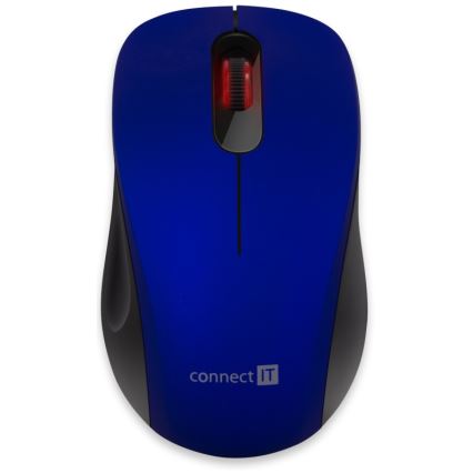 CONNECT IT CMO-2230-BL - Trådløs mus MUTE 1200 DPI 1xAA sort/blå