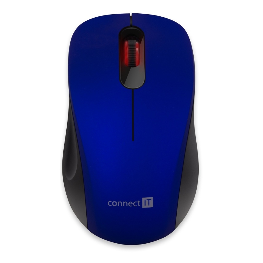 CONNECT IT CMO-2230-BL - Trådløs mus MUTE 1200 DPI 1xAA sort/blå