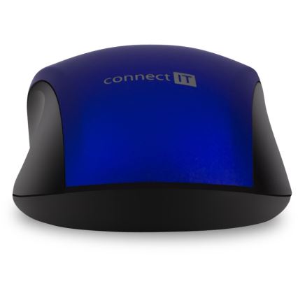CONNECT IT CMO-2230-BL - Trådløs mus MUTE 1200 DPI 1xAA sort/blå