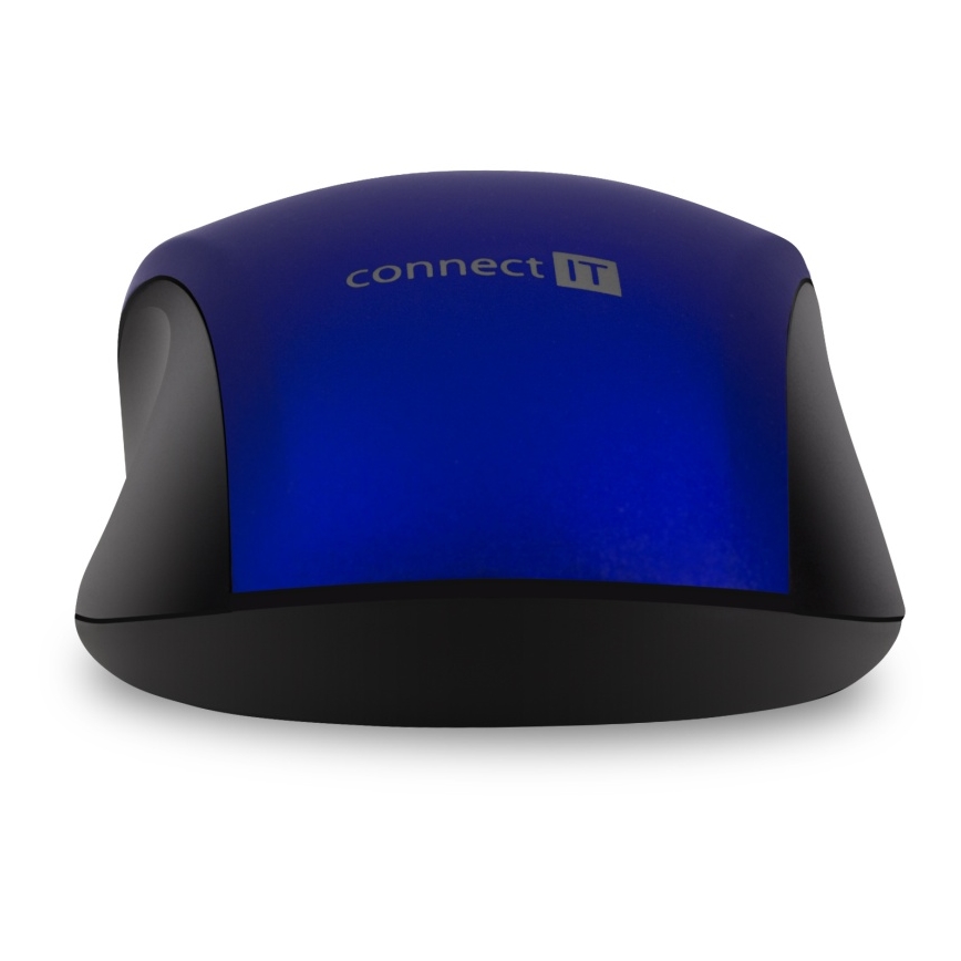 CONNECT IT CMO-2230-BL - Trådløs mus MUTE 1200 DPI 1xAA sort/blå
