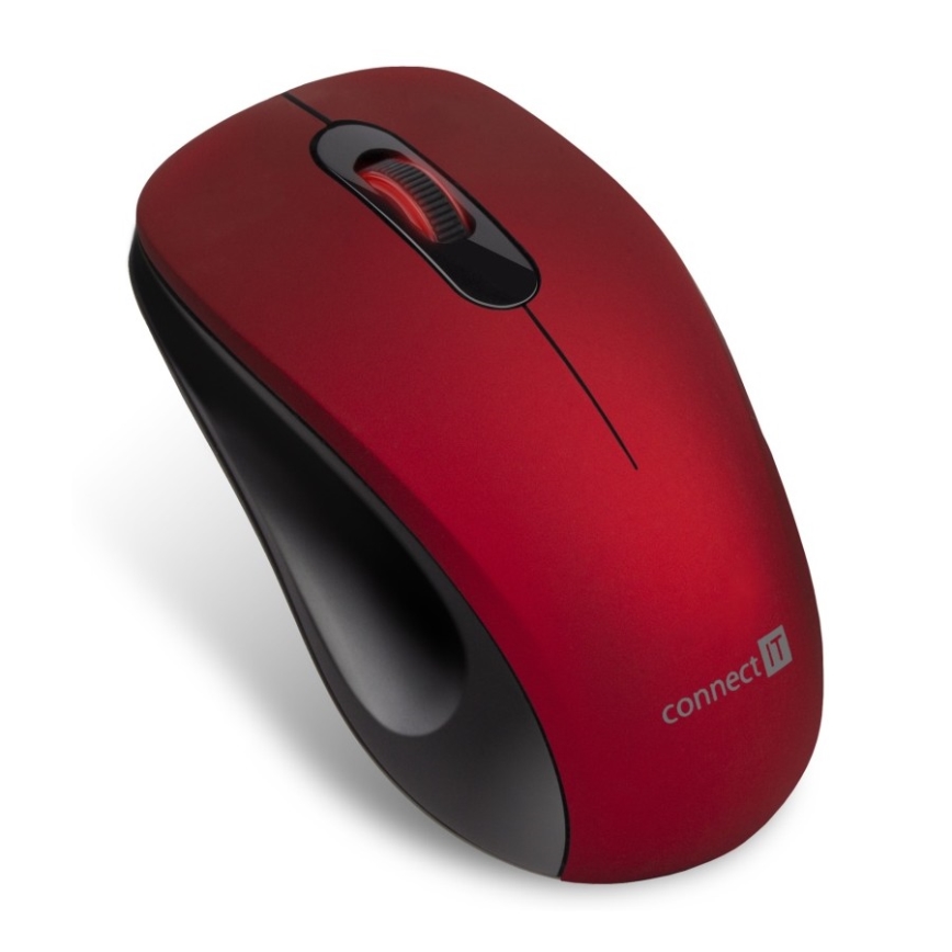 CONNECT IT CMO-2230-RD - Trådløs mus MUTE 1200 DPI 1xAA sort/rød
