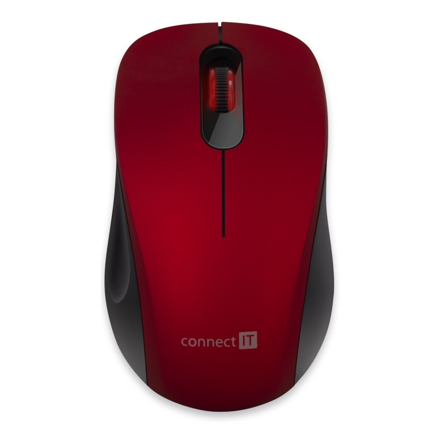 CONNECT IT CMO-2230-RD - Trådløs mus MUTE 1200 DPI 1xAA sort/rød