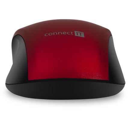 CONNECT IT CMO-2230-RD - Trådløs mus MUTE 1200 DPI 1xAA sort/rød