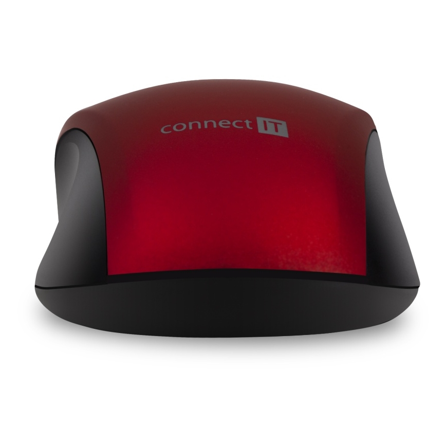 CONNECT IT CMO-2230-RD - Trådløs mus MUTE 1200 DPI 1xAA sort/rød