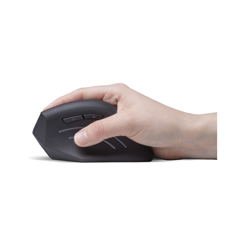 CONNECT IT CMO-2510-BK - Ergonomisk trådløs mus Verti Wireless med 800/1200/1600 DPI, 2xAAA, sort