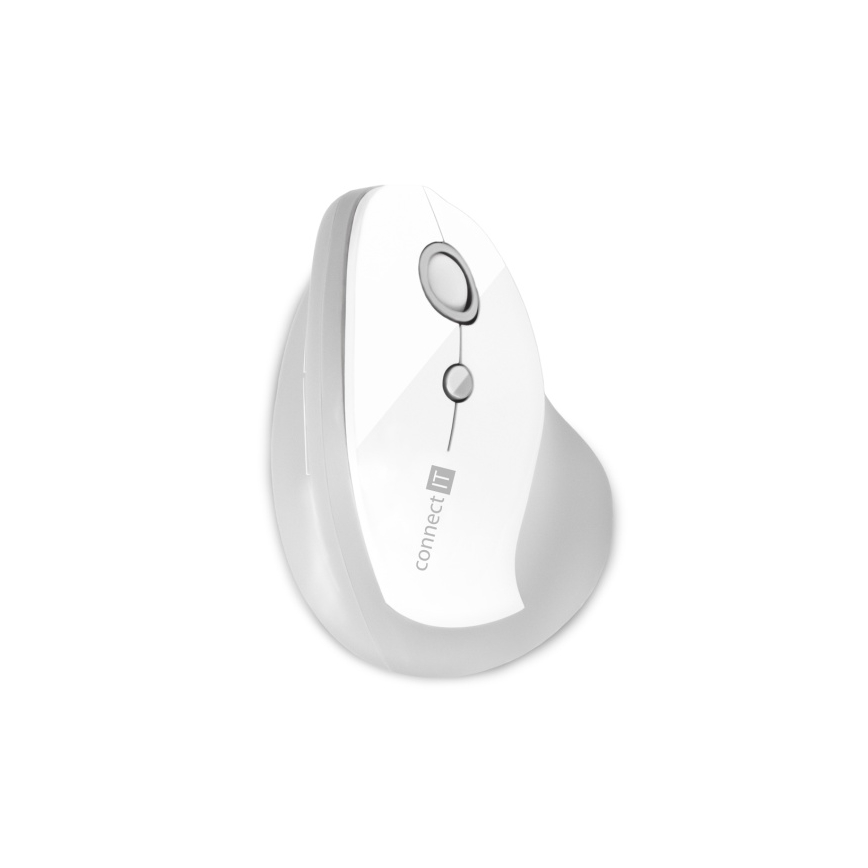 CONNECT IT CMO-2700-WH - Ergonomisk trådløs mus 800/1200/1600 DPI 1xAA hvid