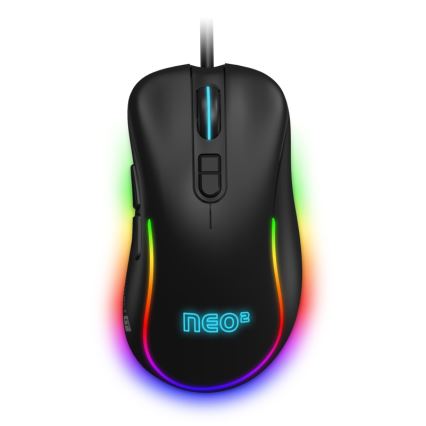 CONNECT IT CMO-3589-BK - LED gaming-mus m. ledning og RGB-farver 200-7200 DPI sort