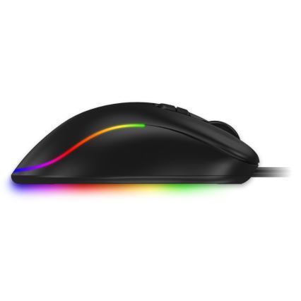 CONNECT IT CMO-3589-BK - LED gaming-mus m. ledning og RGB-farver 200-7200 DPI sort