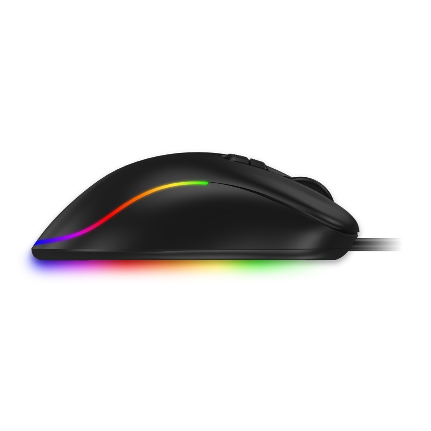 CONNECT IT CMO-3589-BK - LED gaming-mus m. ledning og RGB-farver 200-7200 DPI sort