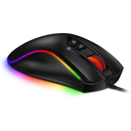 CONNECT IT CMO-3591-BK - LED gamingmus m. ledning og RGB-farver 500-7200 DPI sort