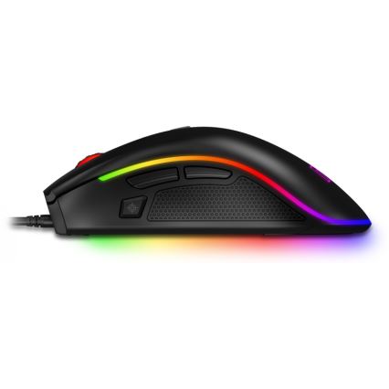 CONNECT IT CMO-3591-BK - LED gamingmus m. ledning og RGB-farver 500-7200 DPI sort