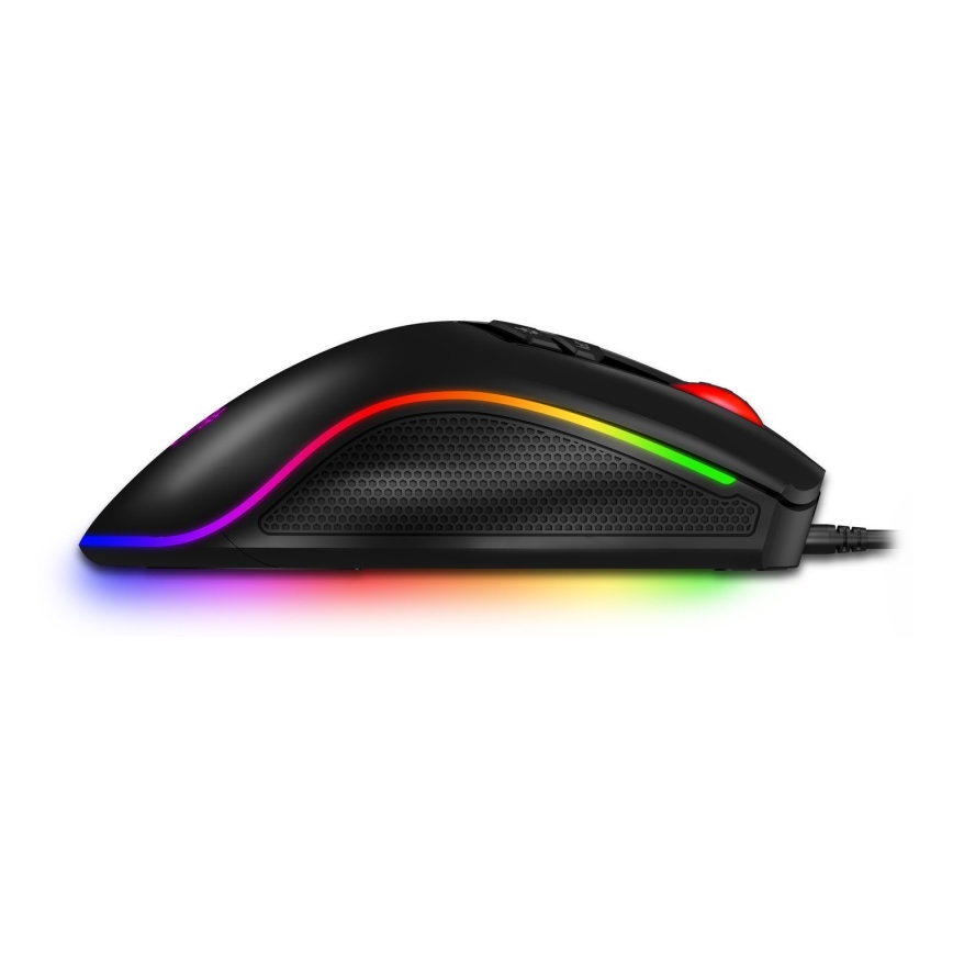 CONNECT IT CMO-3591-BK - LED gamingmus m. ledning og RGB-farver 500-7200 DPI sort