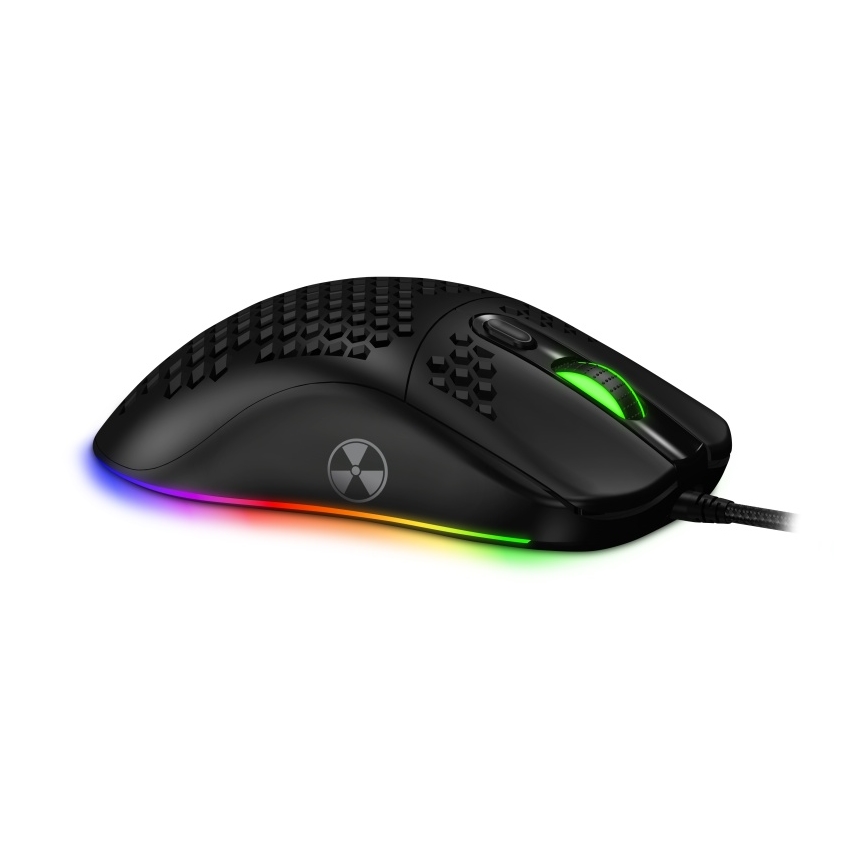 CONNECT IT CMO-5511-BK - LED gamingmus m. ledning og RGB-farver 200-12800 DPI sort
