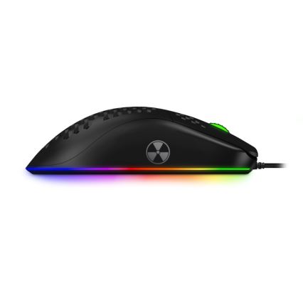 CONNECT IT CMO-5511-BK - LED gamingmus m. ledning og RGB-farver 200-12800 DPI sort