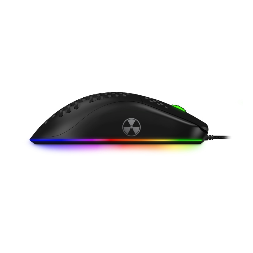 CONNECT IT CMO-5511-BK - LED gamingmus m. ledning og RGB-farver 200-12800 DPI sort