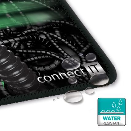 CONNECT IT CMP-1100-SM - Musemåtte 32x24,5 cm sort/grøn