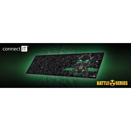 CONNECT IT CMP-1110-LG - Tastaturmåtte og mus 88,6x24,5 cm sort/grøn
