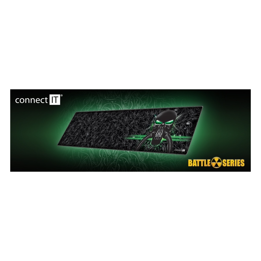 CONNECT IT CMP-1110-LG - Tastaturmåtte og mus 88,6x24,5 cm sort/grøn