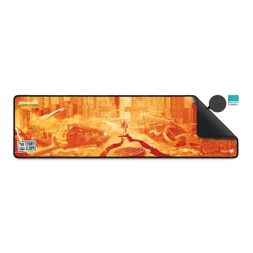 CONNECT IT CMP-1140-LG - Tastaturmåtte og mus 88,6x24,5 cm orange