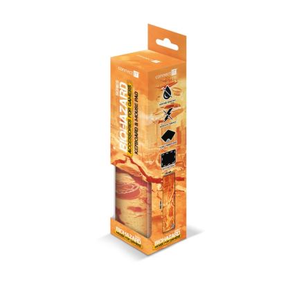 CONNECT IT CMP-1140-LG - Tastaturmåtte og mus 88,6x24,5 cm orange