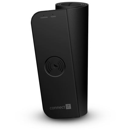 CONNECT IT CMP-2500-LG - Tastaturmåtte og mus med Qi trådløs opladning 80x30 cm sort