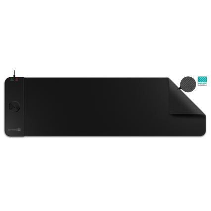 CONNECT IT CMP-2500-LG - Tastaturmåtte og mus med Qi trådløs opladning 80x30 cm sort