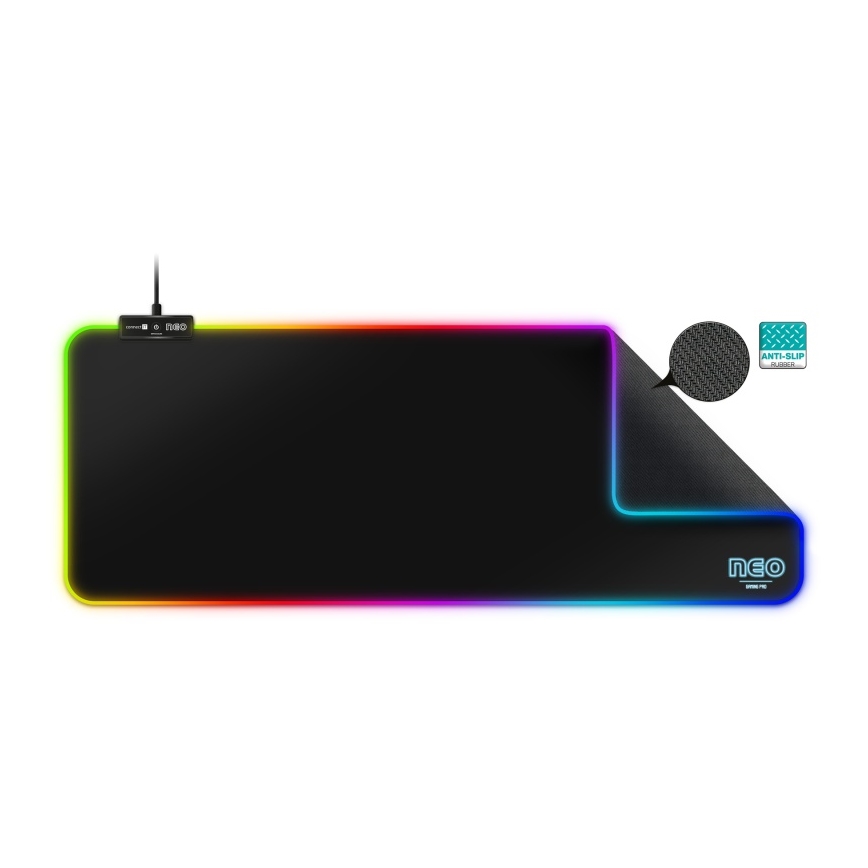 CONNECT IT CMP-3100-LG - LED tastatur og musemåtte til gaming m. RGB-farver 80x30 cm